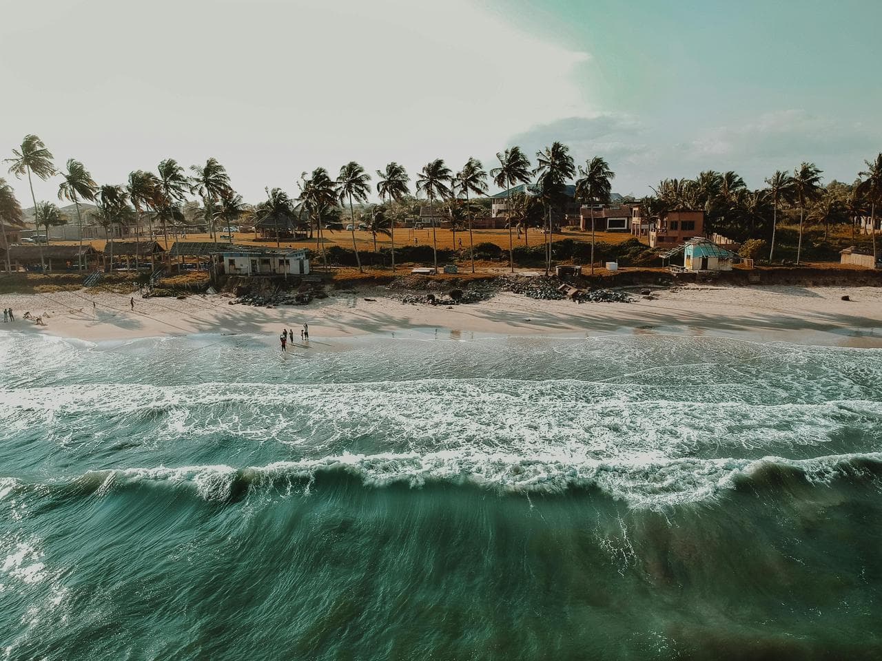Beautiful Sri Lanka beach from above