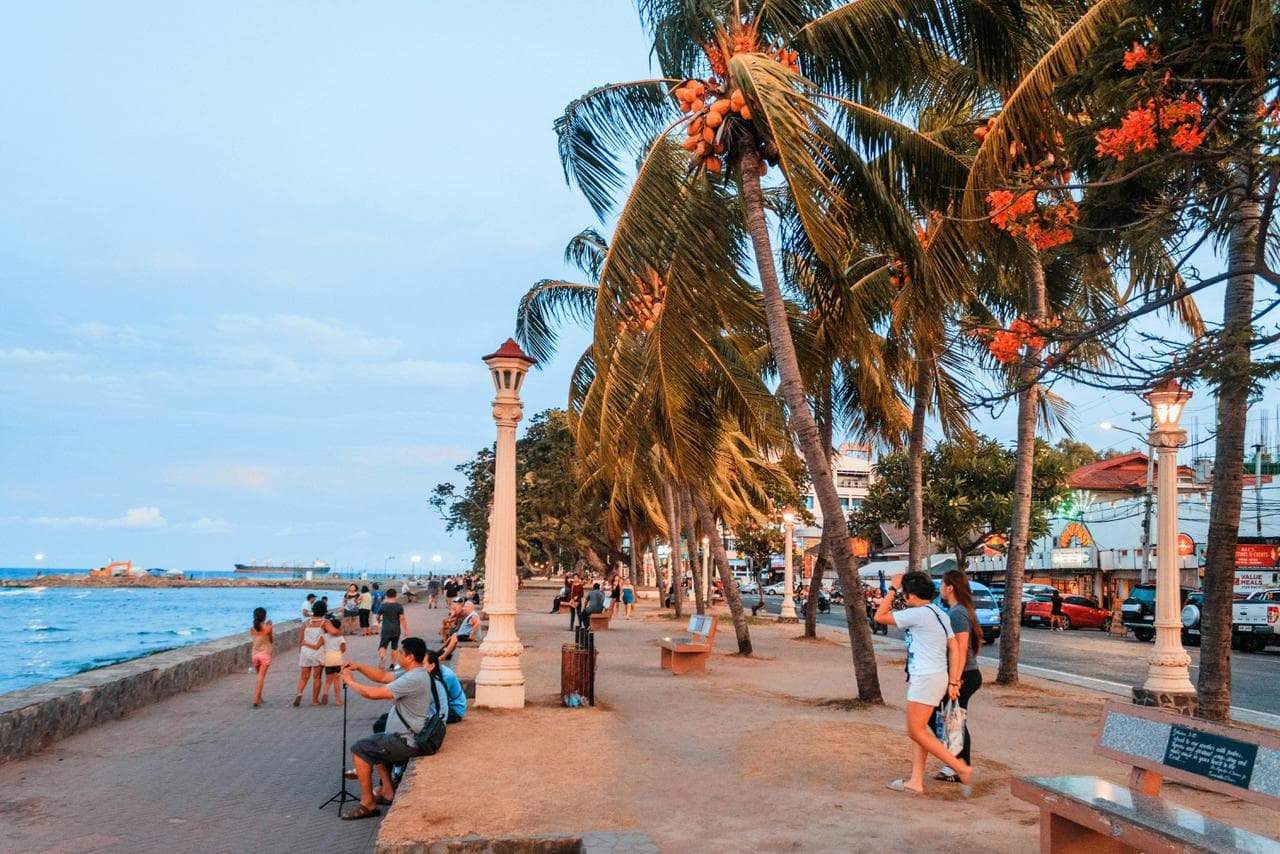 Sri Lanka coastal promenade